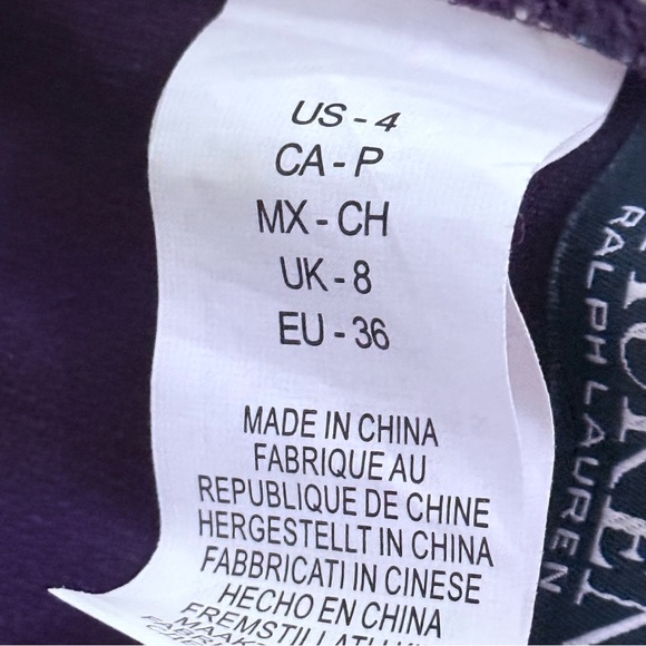 Ralph Lauren Captiva Paisley Two Piece Bandeau Tankini Swimsuit Purple Size 4 - Picture 6 of 12